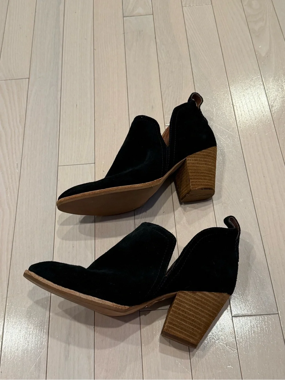 Jeffrey Campbell Black Suede Cutout Booties - Picture 3 of 6